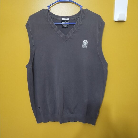 Adidas Climalite "Eagles Landing Golf Club" Cotton Blend Knit Vest L Preppy 2007 - Picture 1 of 7